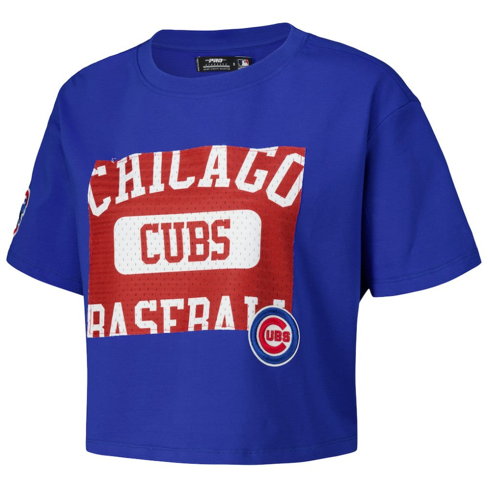 Chicago Cubs Pro Standard Women's Made To Play Boxy Cropped T-Shirt Royal