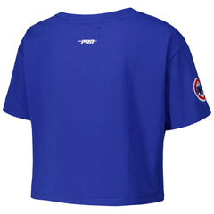 Chicago Cubs Pro Standard Women's Made To Play Boxy Cropped T-Shirt Royal