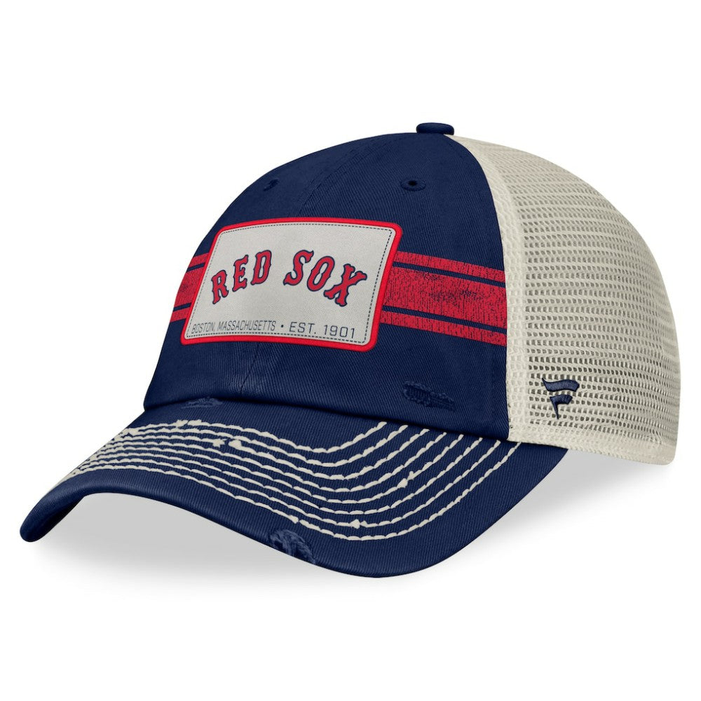 Boston Red Sox  Heritage Stripe Trucker Adjustable Hat Navy/Natural