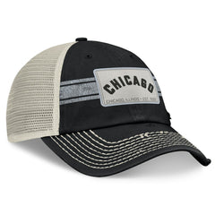 Chicago White Sox  Heritage Stripe Trucker Adjustable Hat Black/Natural
