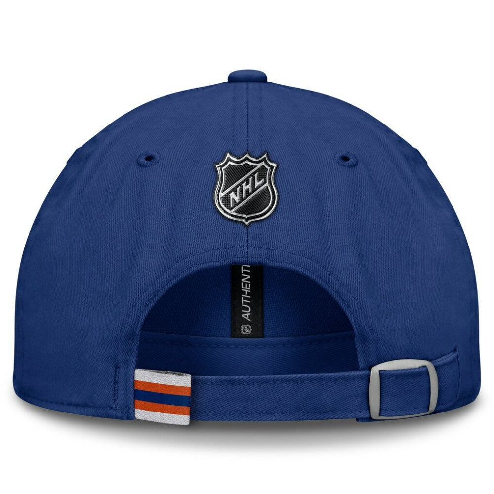 Edmonton Oilers Fanatics Authentic Pro Prime Adjustable Hat Royal