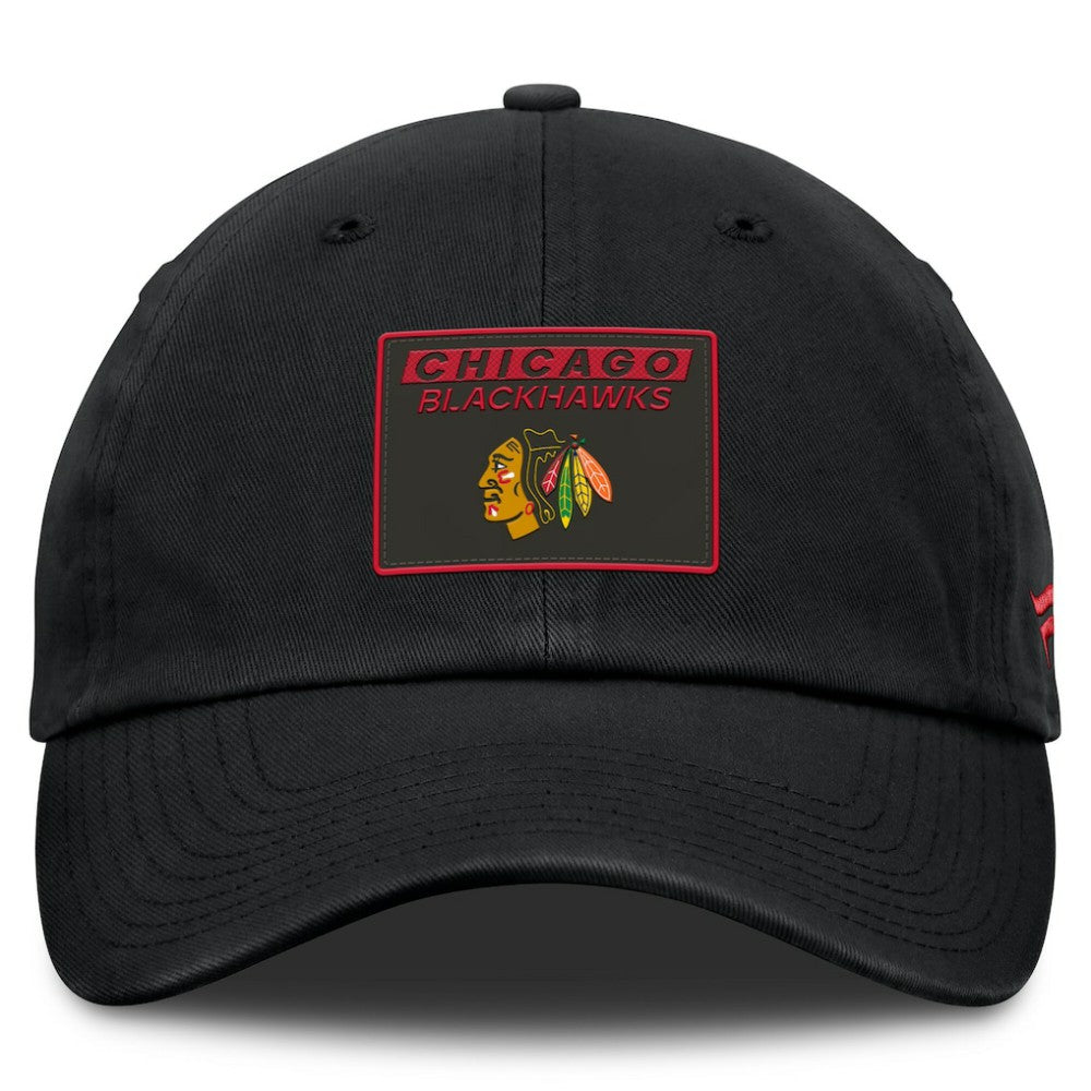 Chicago Blackhawks Fanatics Authentic Pro Prime Adjustable Hat Black