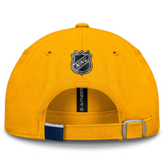 Nashville Predators Fanatics Authentic Pro Prime Adjustable Hat Gold