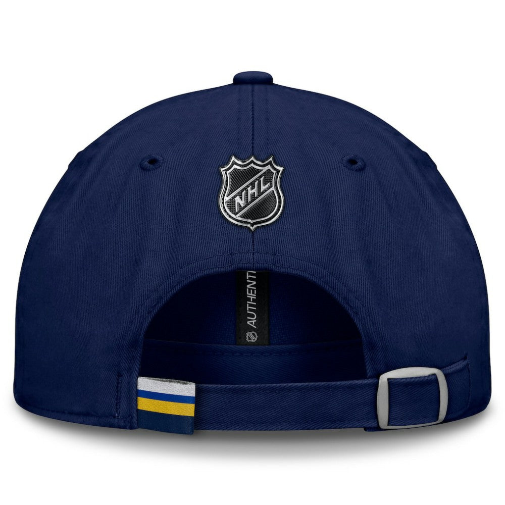 St. Louis Blues Fanatics Authentic Pro Prime Adjustable Hat Navy