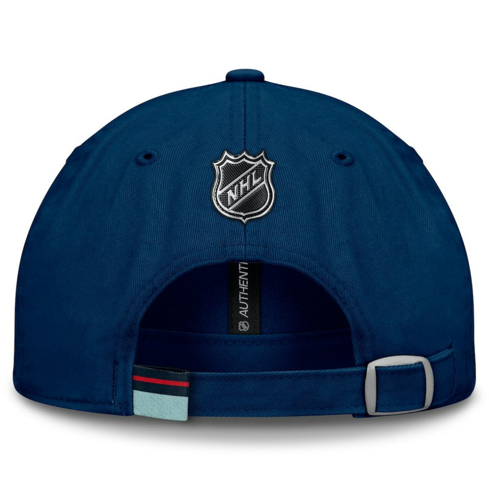 Seattle Kraken Fanatics Authentic Pro Prime Adjustable Hat Deep Sea Blue