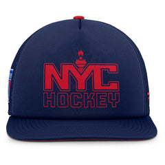 New York Rangers Fanatics Authentic Pro Hometown Rink Foam Trucker Snapback Hat Navy/Red