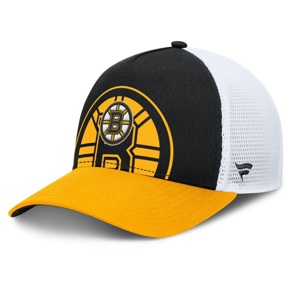 Boston Bruins Fanatics Authentic Pro A-Frame Rink Adjustable Hat Black/Gold