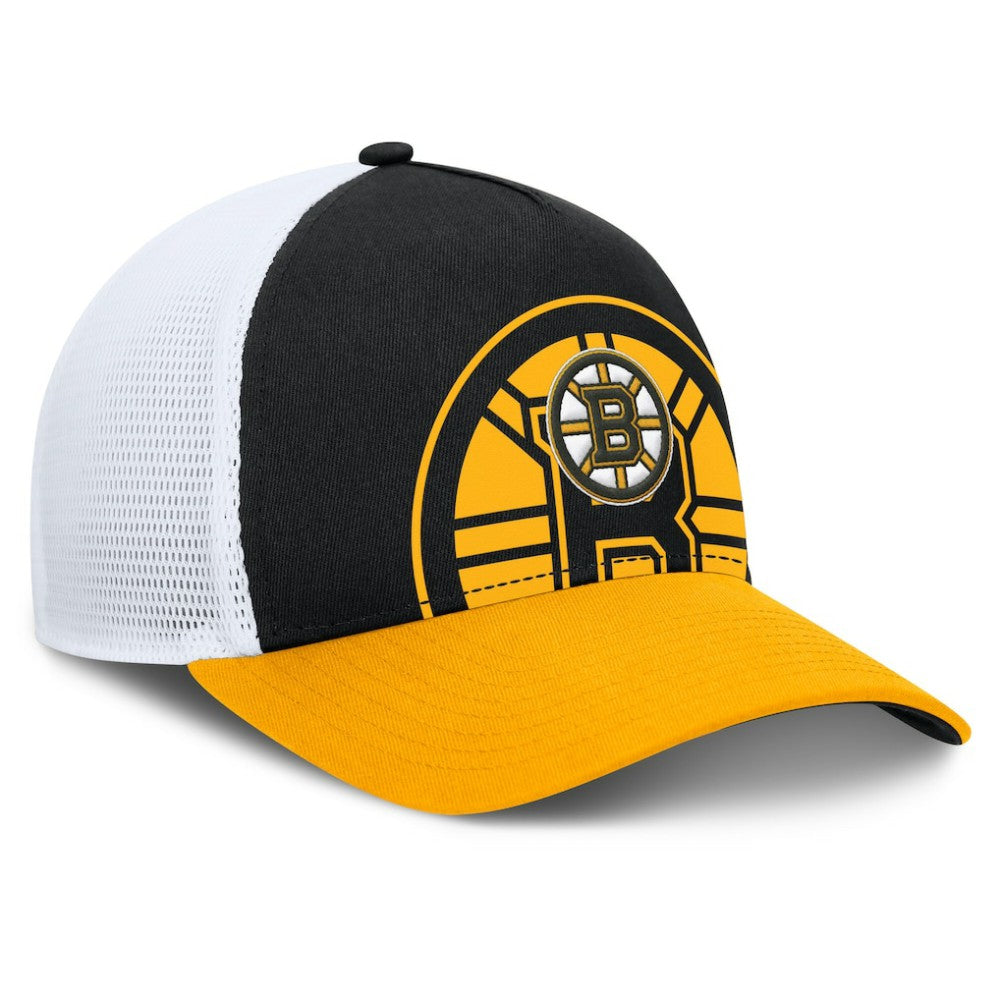 Boston Bruins Fanatics Authentic Pro A-Frame Rink Adjustable Hat Black/Gold