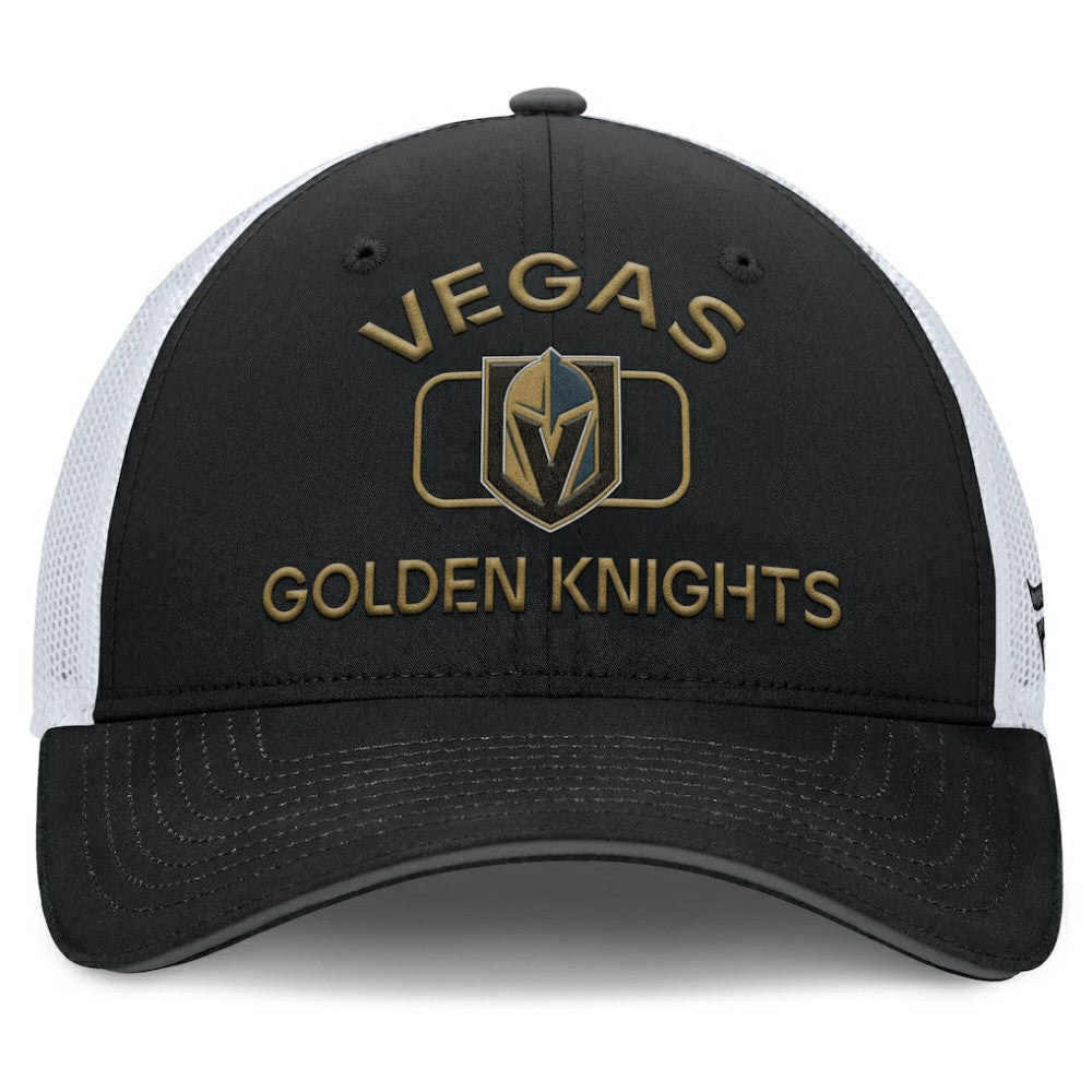 Vegas Golden Knights Fanatics Authentic Pro Rink Trucker Hat Black/White