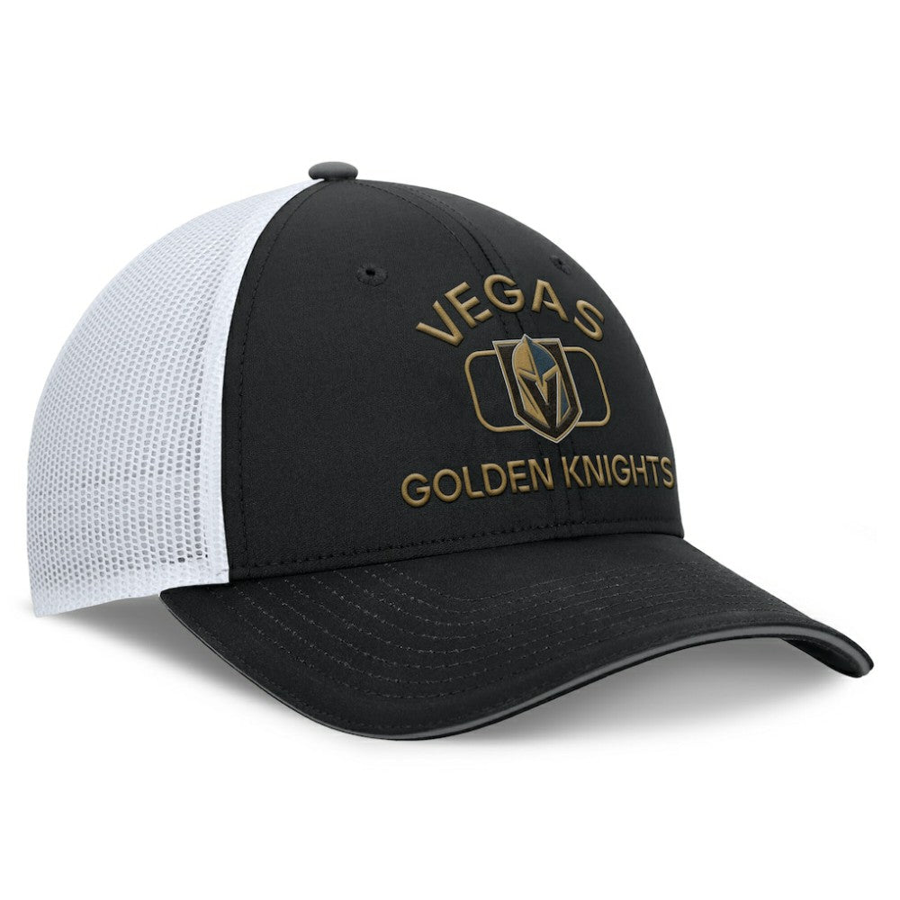 Vegas Golden Knights Fanatics Authentic Pro Rink Trucker Hat Black/White