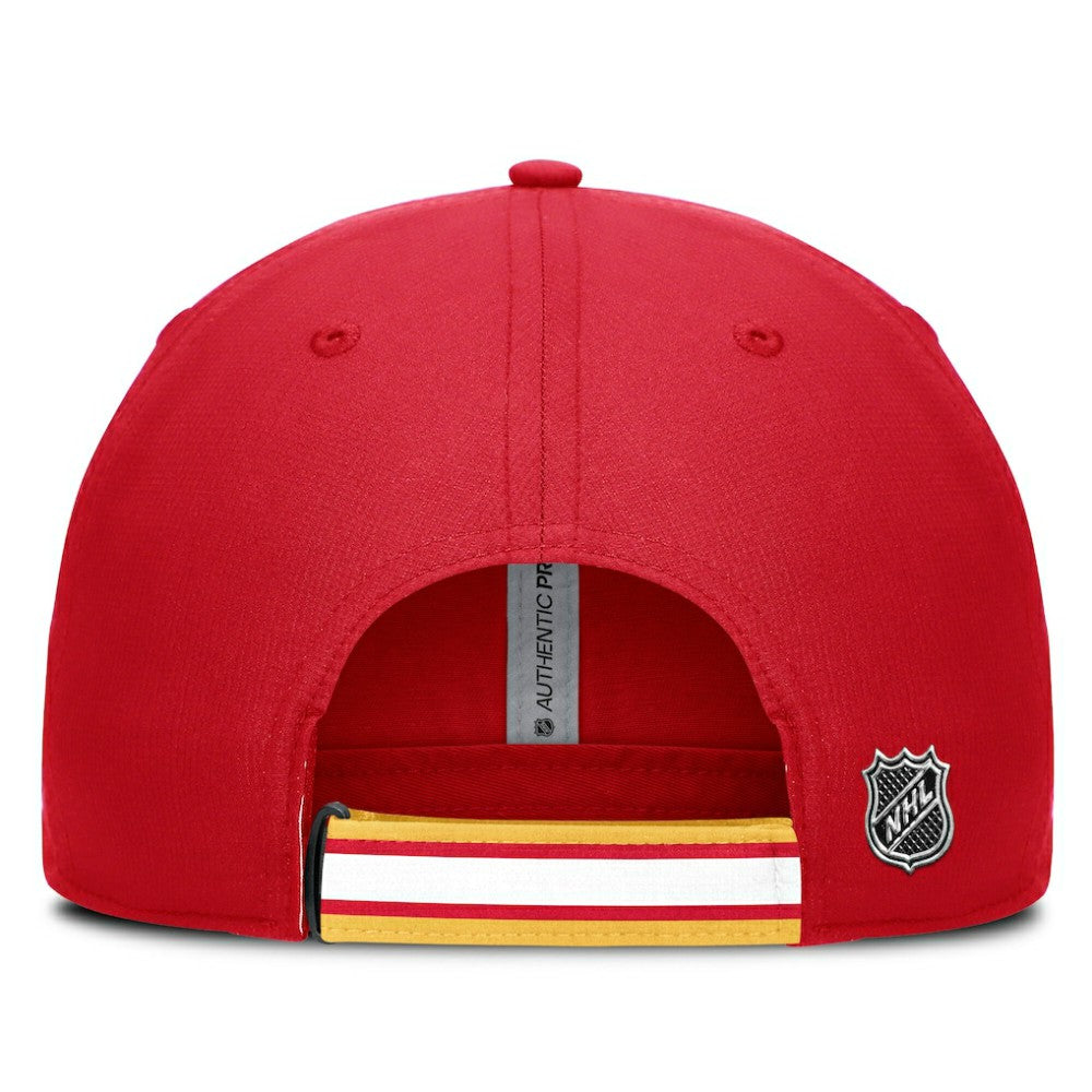 Calgary Flames Fanatics Authentic Pro Ripstop Adjustable Hat Red/Gold