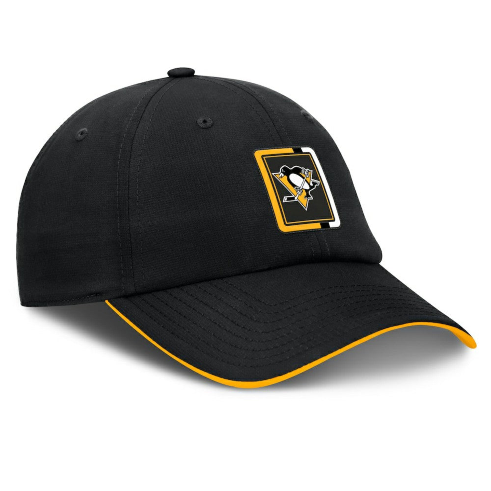 Pittsburgh Penguins Fanatics Authentic Pro Ripstop Adjustable Hat Black/Gold
