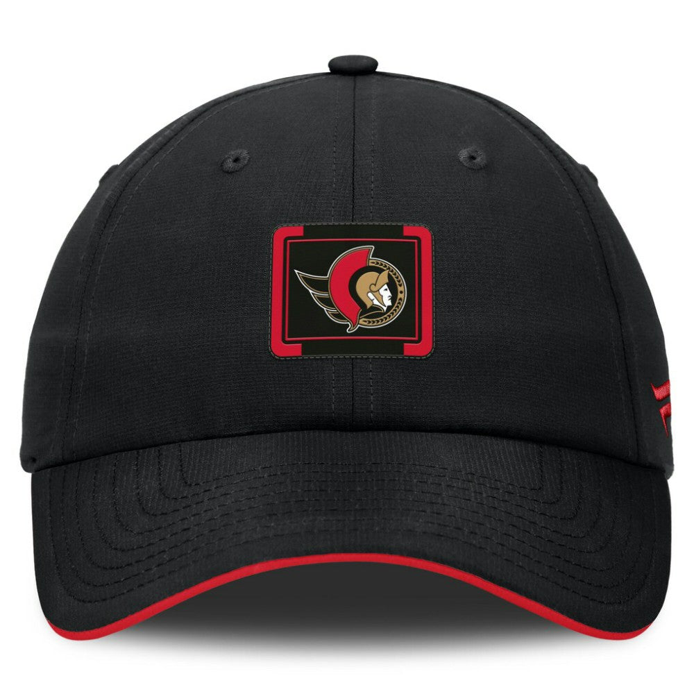 Ottawa Senators Fanatics Authentic Pro Ripstop Adjustable Hat Black/Red