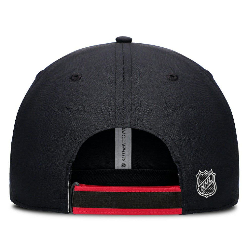 Ottawa Senators Fanatics Authentic Pro Ripstop Adjustable Hat Black/Red