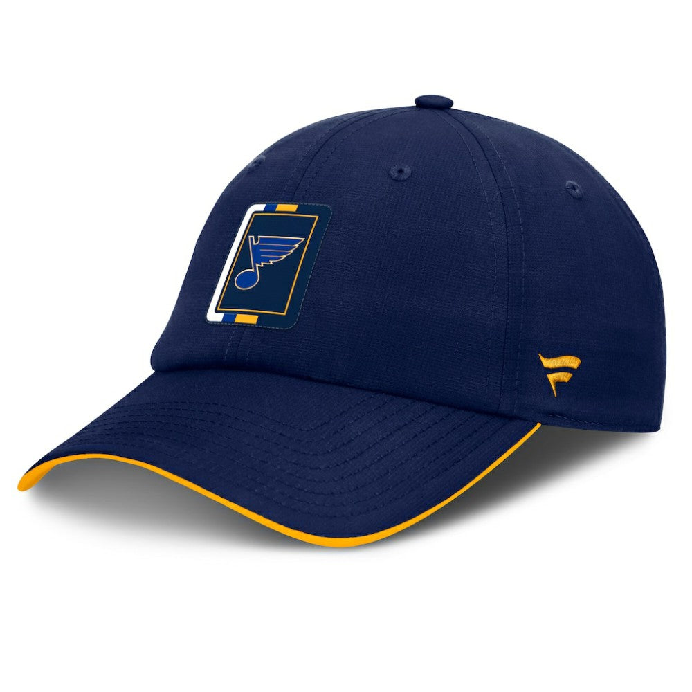 St. Louis Blues Fanatics Authentic Pro Ripstop Adjustable Hat Navy/Gold