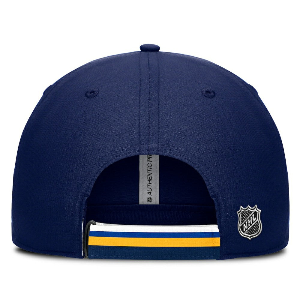 St. Louis Blues Fanatics Authentic Pro Ripstop Adjustable Hat Navy/Gold