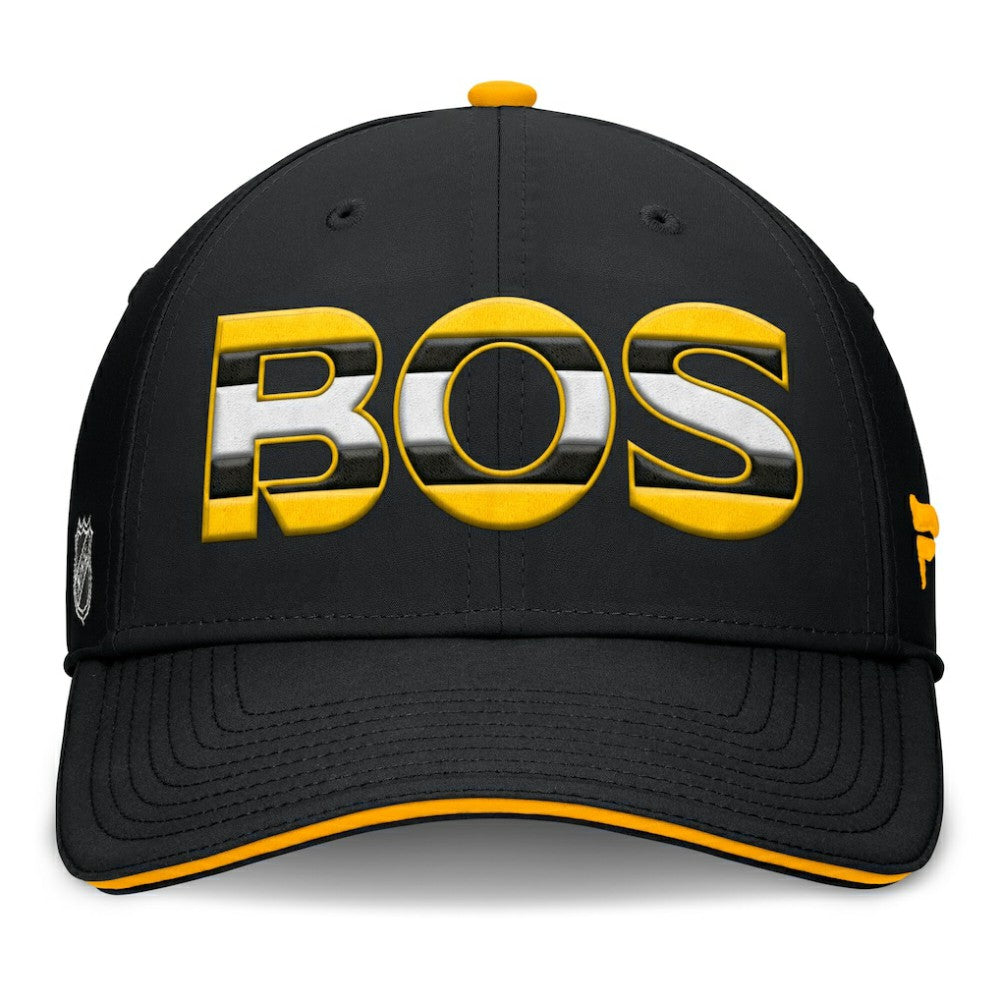 Boston Bruins Fanatics Authentic Pro Rink Team Code Flex Hat Black/Gold