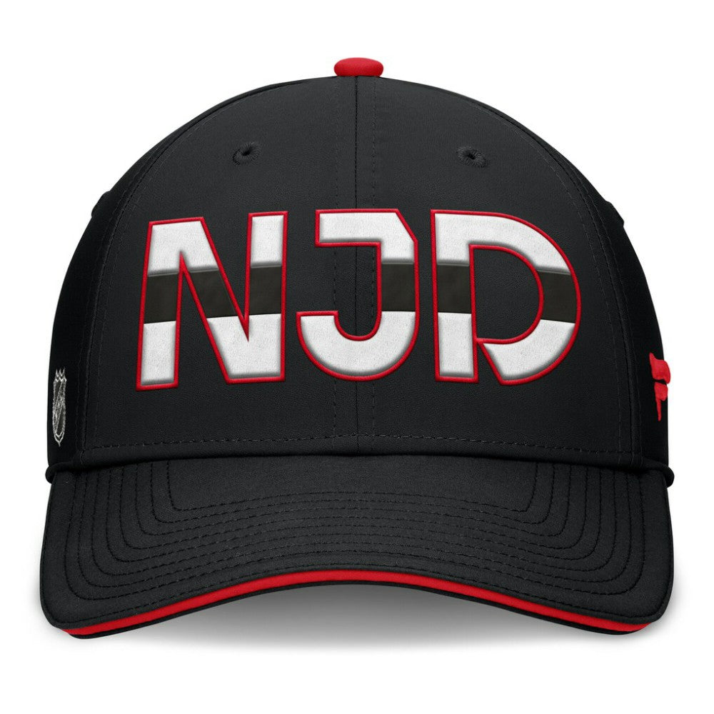 New Jersey Devils Fanatics Authentic Pro Rink Team Code Flex Hat Black/Red