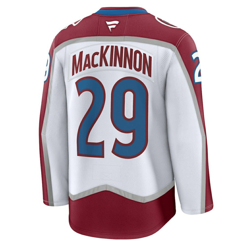 Nathan MacKinnon Colorado Avalanche Fanatics Away Premium Jersey White