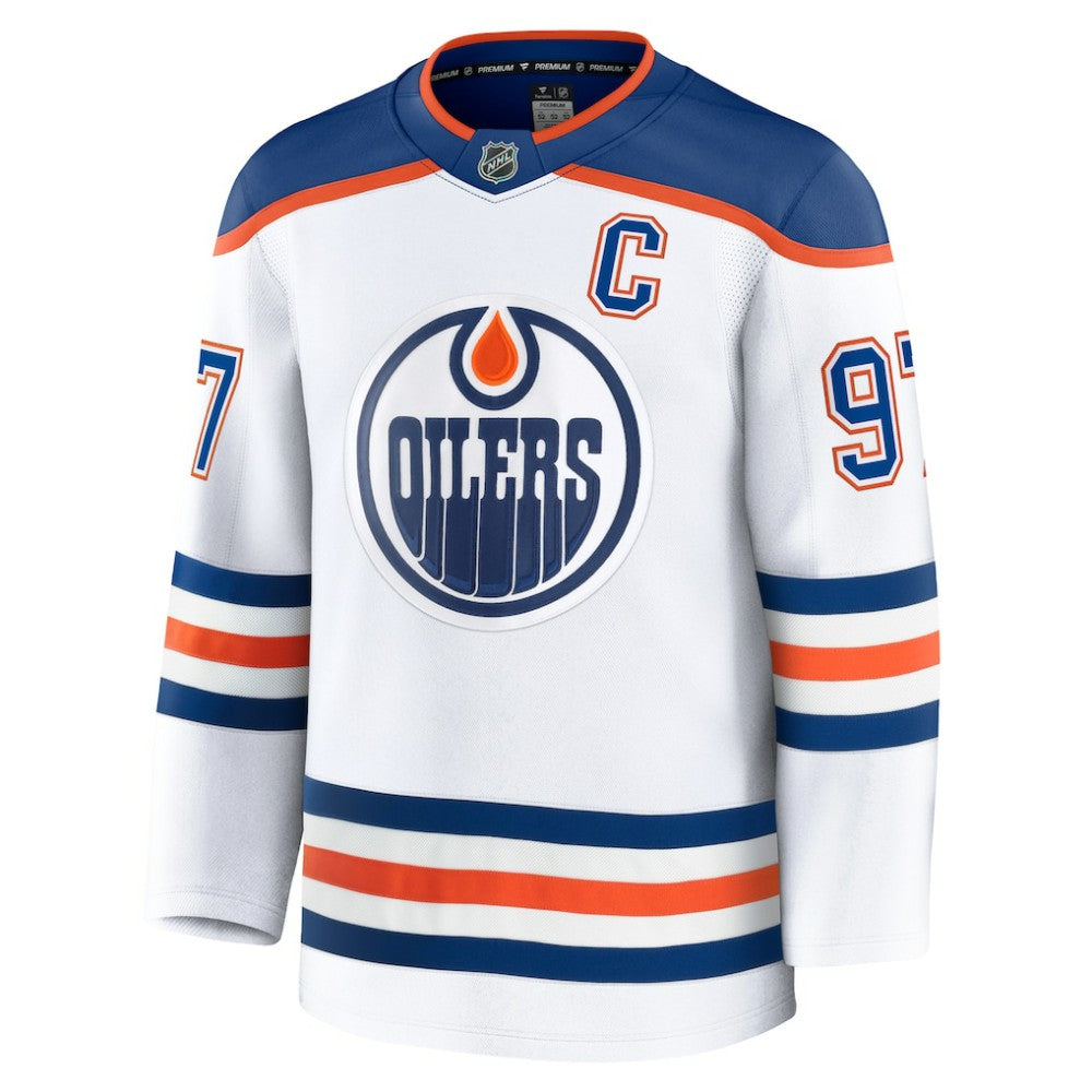 Connor McDavid Edmonton Oilers Fanatics Away Premium Jersey White