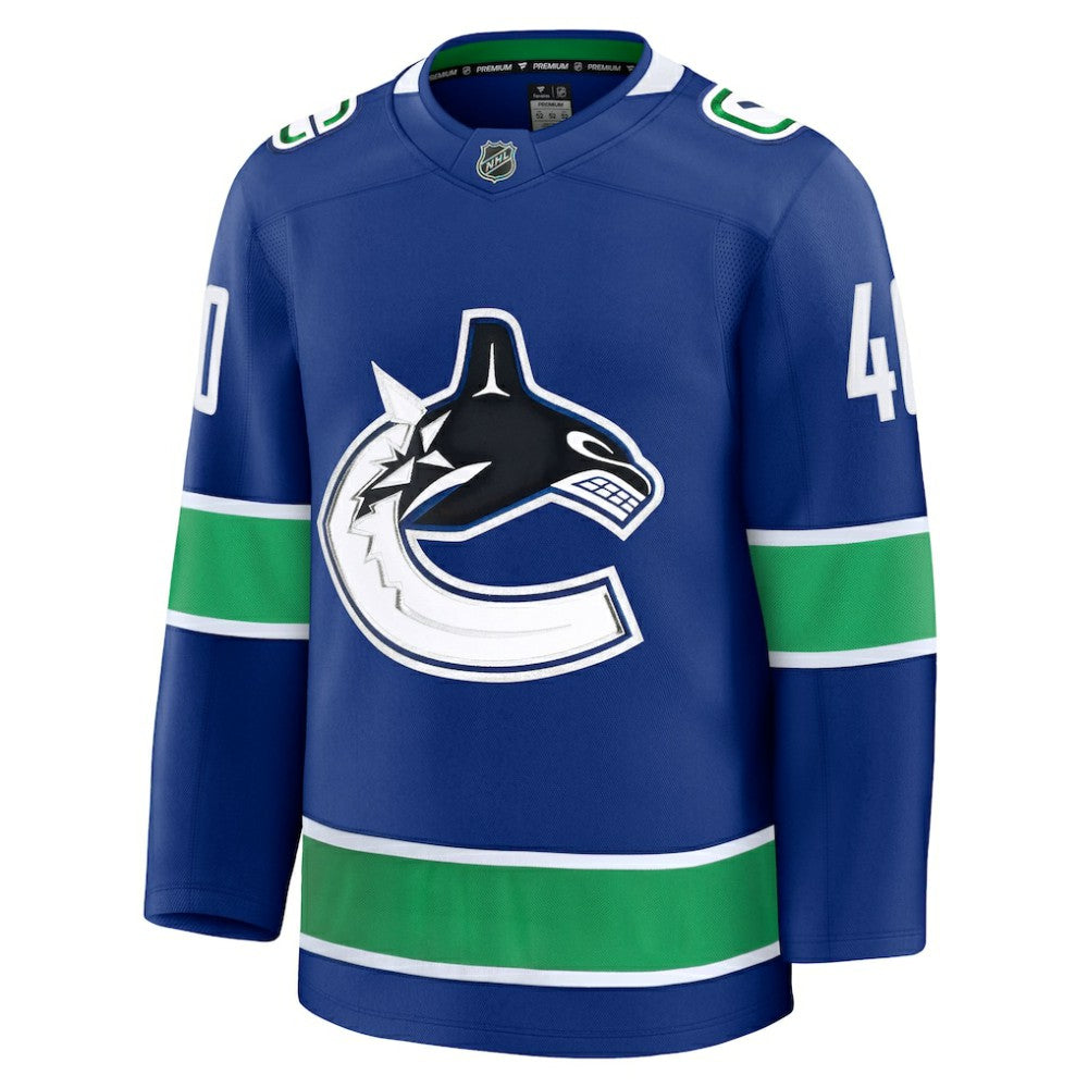 Elias Pettersson Vancouver Canucks Fanatics Home Premium Jersey Blue
