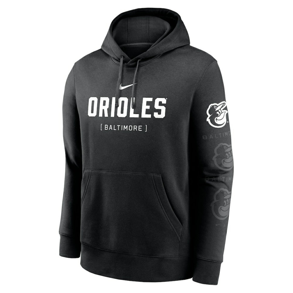 Baltimore Orioles Fashion Club Pullover Hoodie Black | Nike
