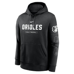 Baltimore Orioles Fashion Club Pullover Hoodie Black | Nike