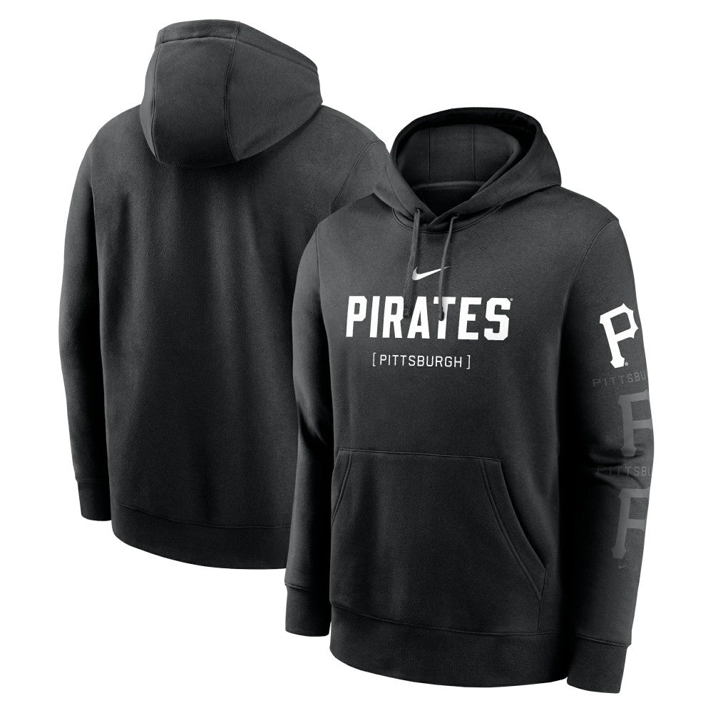 Pittsburgh Pirates Fashion Club Pullover Hoodie Black | Nike
