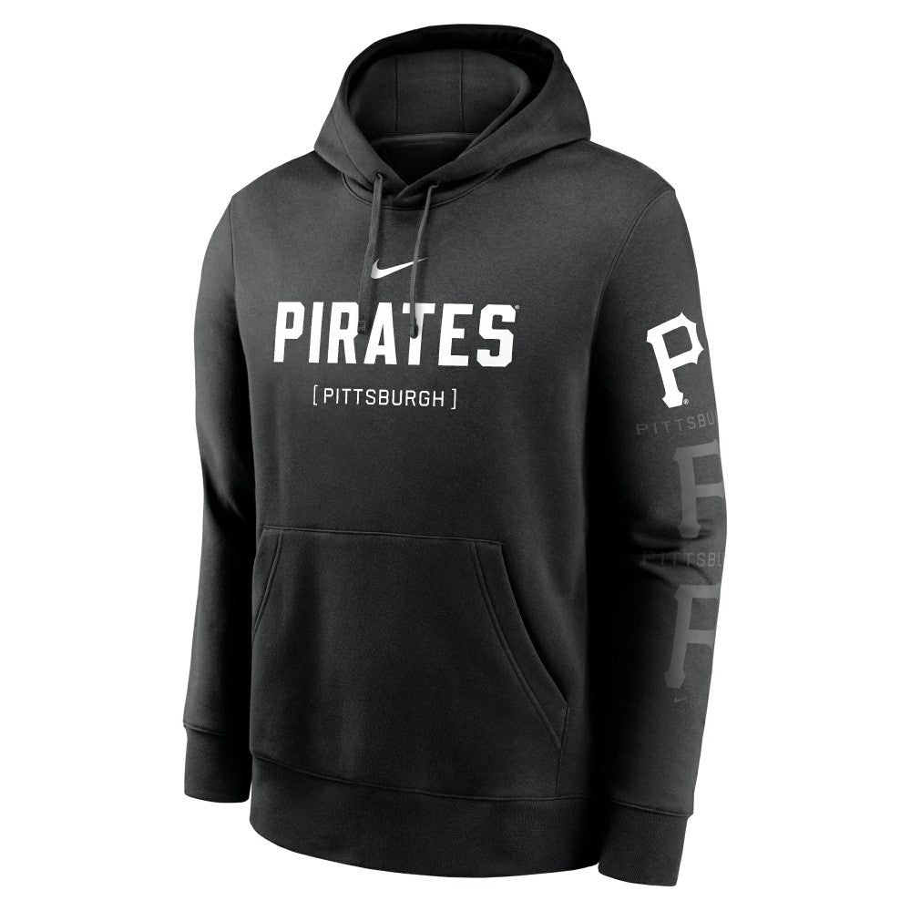 Pittsburgh Pirates Fashion Club Pullover Hoodie Black | Nike
