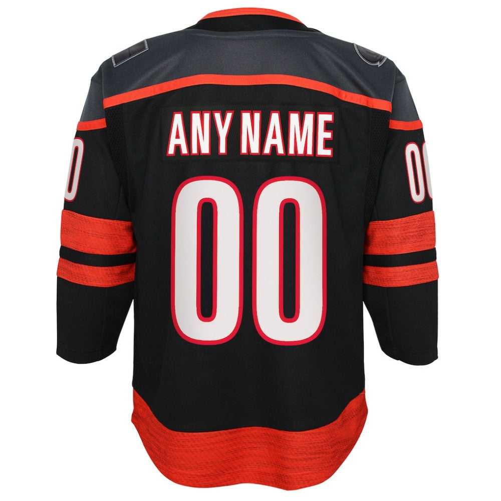 Carolina Hurricanes Youth Home Premier Custom Jersey Black