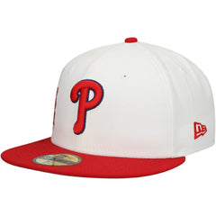 Philadelphia Phillies Major Sidepatch 59FIFTY Fitted Hat White/Red | New Era