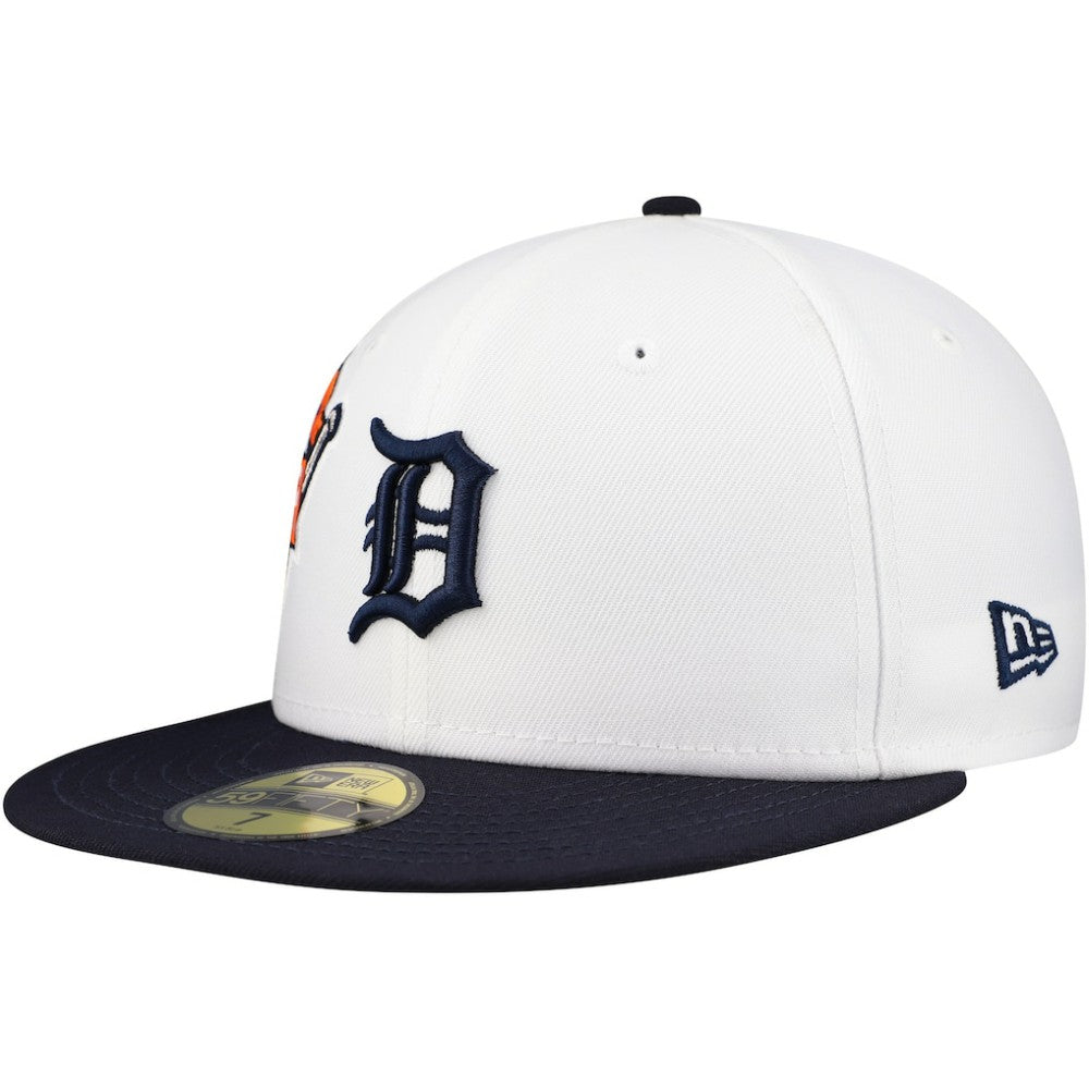 Detroit Tigers Major Sidepatch 59FIFTY Fitted Hat White/Navy | New Era