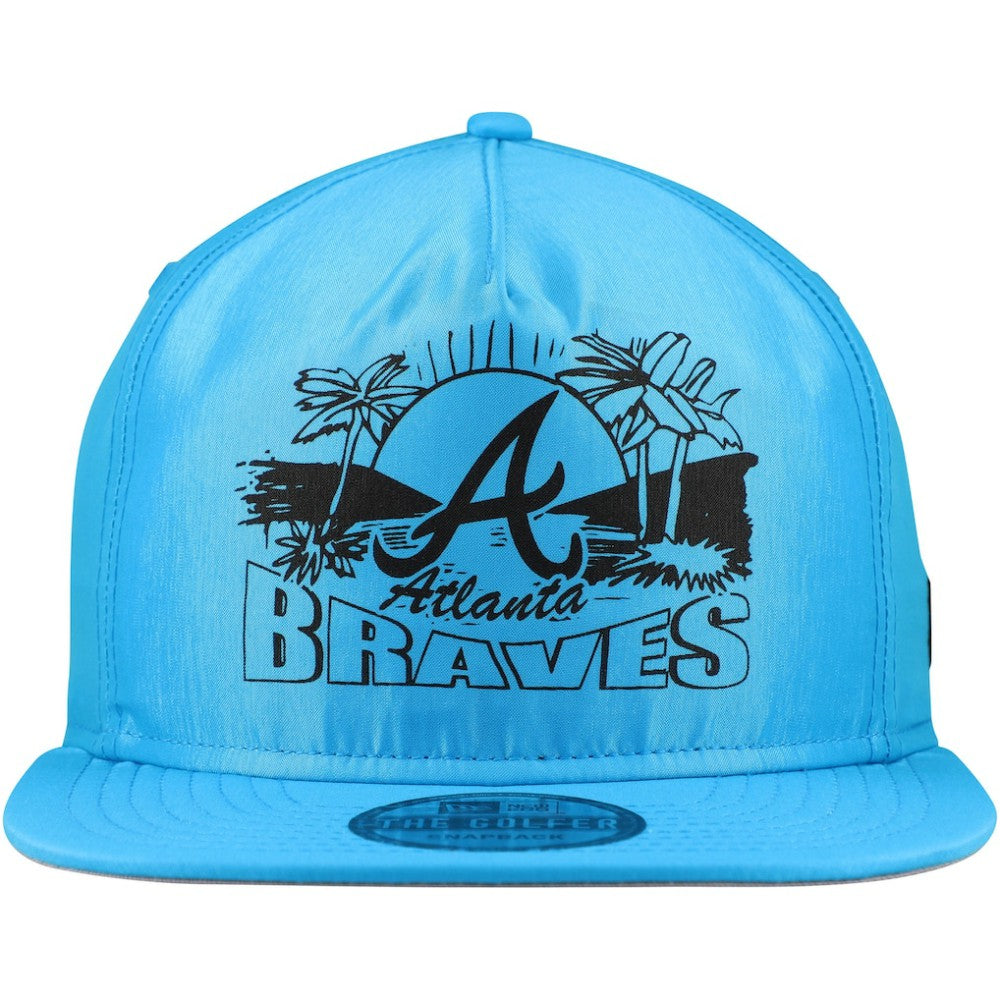 Atlanta Braves Neon Golfer Snapback Hat Blue | New Era