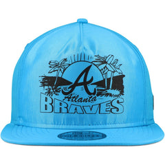 Atlanta Braves Neon Golfer Snapback Hat Blue | New Era