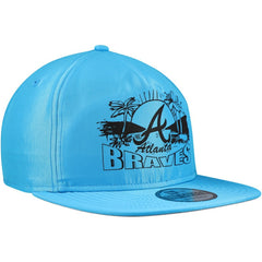 Atlanta Braves Neon Golfer Snapback Hat Blue | New Era