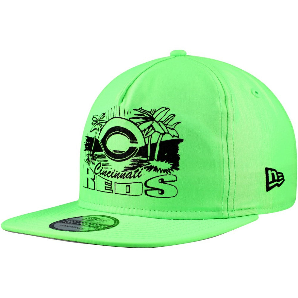 Cincinnati Reds Neon Golfer Snapback Hat Green | New Era