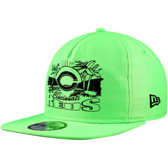 Cincinnati Reds Neon Golfer Snapback Hat Green | New Era