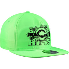 Cincinnati Reds Neon Golfer Snapback Hat Green | New Era