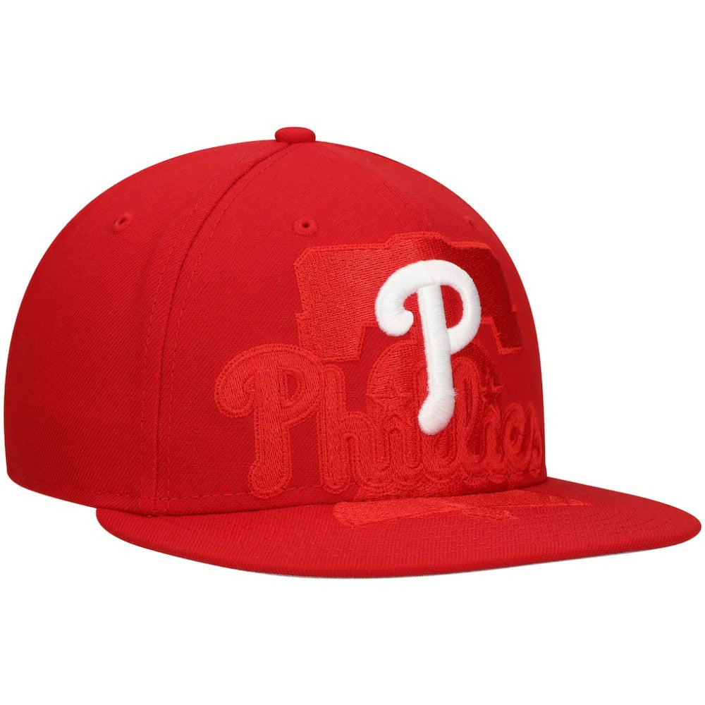 Philadelphia Phillies Shadow Logo 59FIFTY Fitted Hat Red | New Era