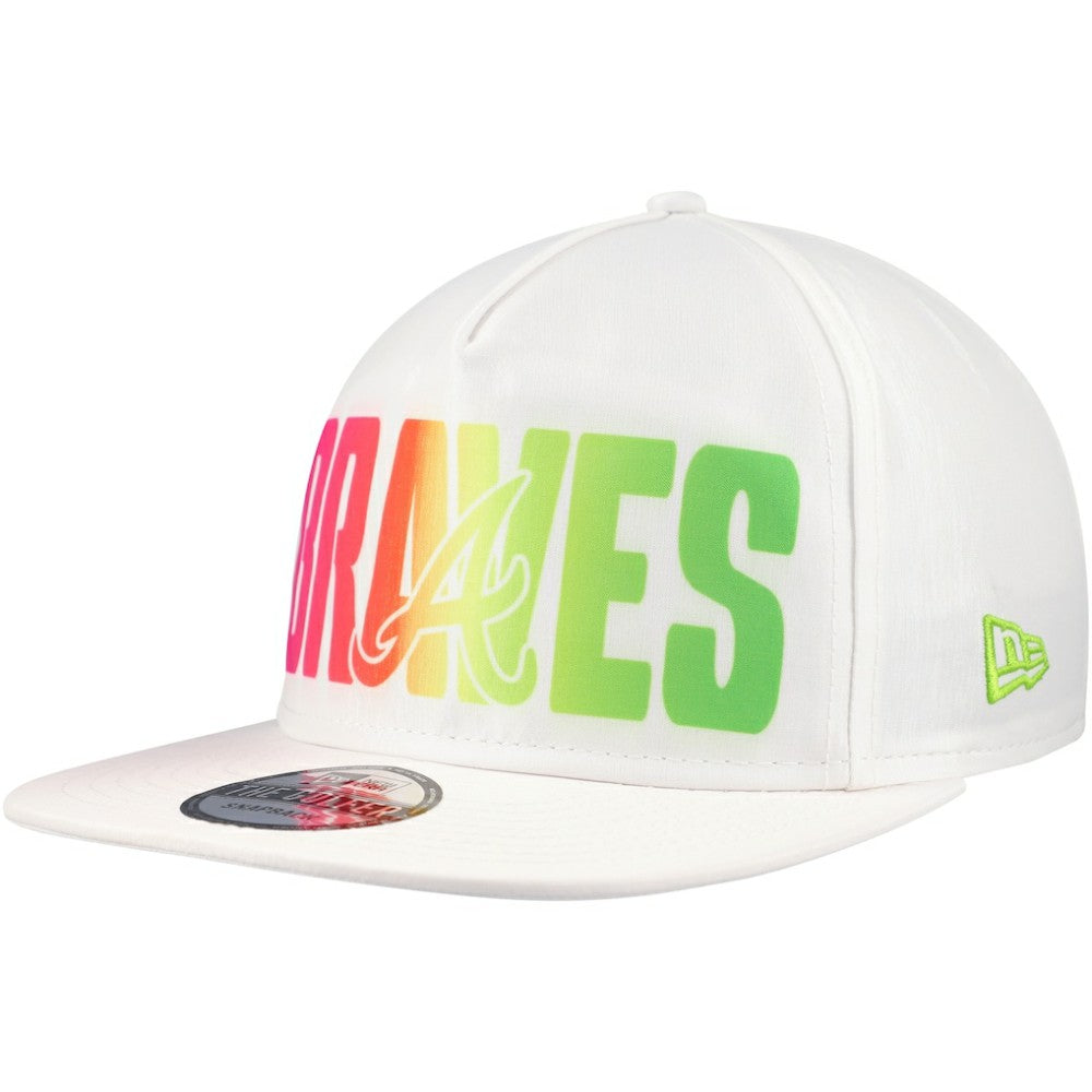 Atlanta Braves Spring Spectrum Golfer Snapback Hat White | New Era