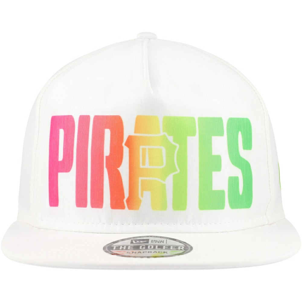 Pittsburgh Pirates Spring Spectrum Golfer Snapback Hat White | New Era