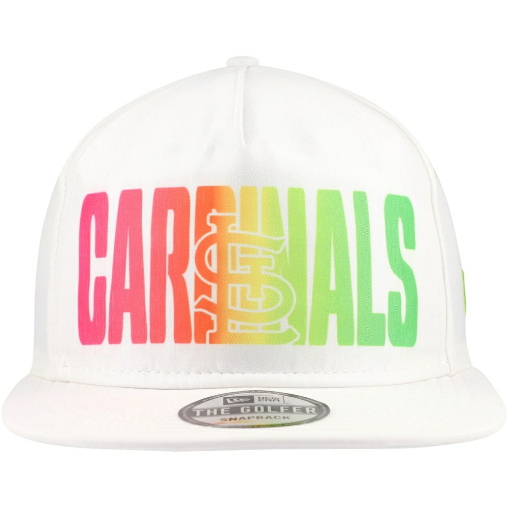 St. Louis Cardinals Spring Spectrum Golfer Snapback Hat White | New Era