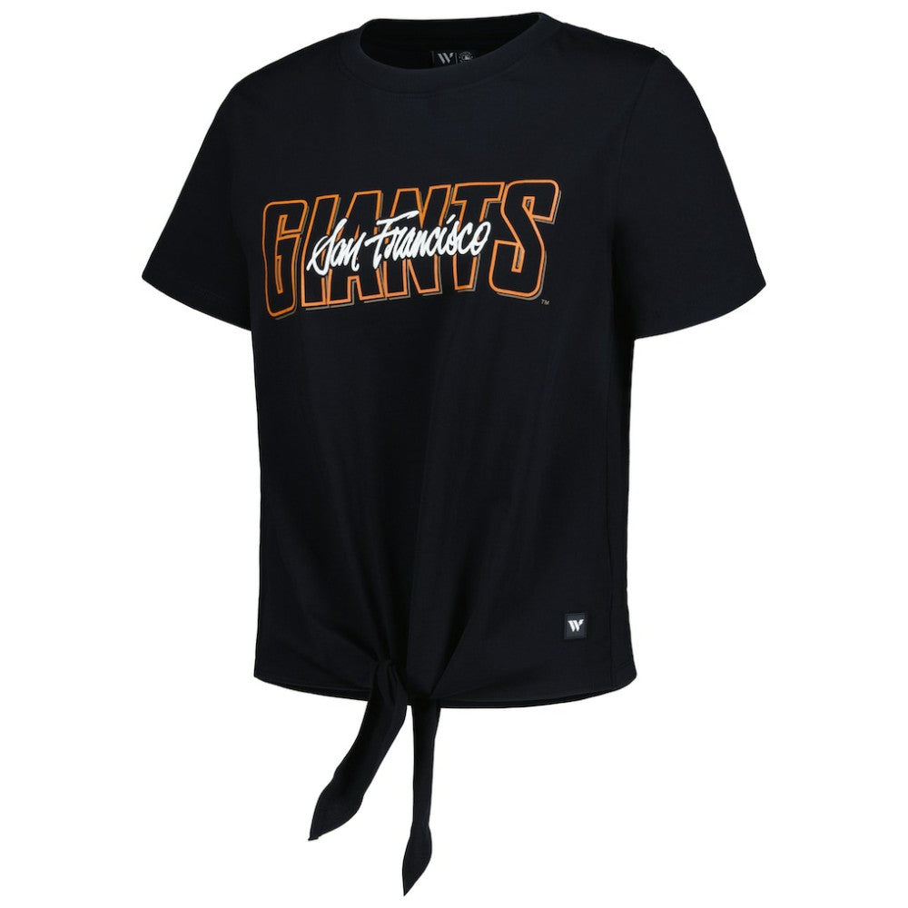 San Francisco Giants The Wild Collective Women's Twist Front T-Shirt Black