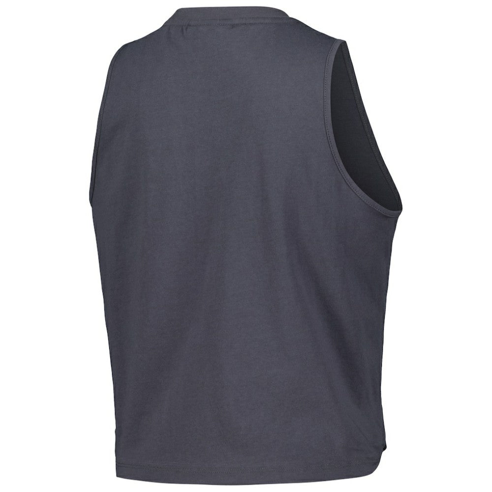 Pittsburgh Pirates The Wild Collective Women's Side Knot Tank Top Charcoal
