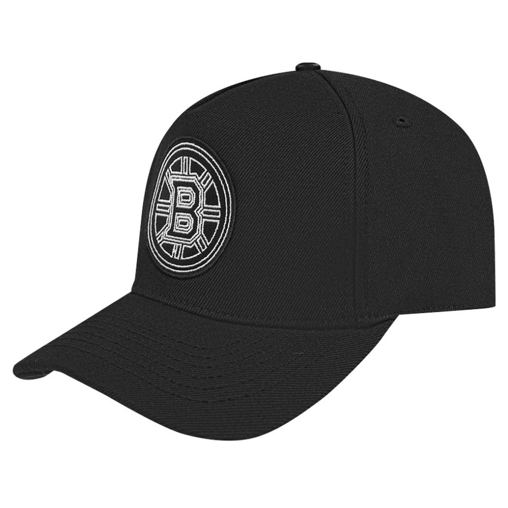 Boston Bruins Pro Standard Paint the City Pinch Front Snapback Hat Black