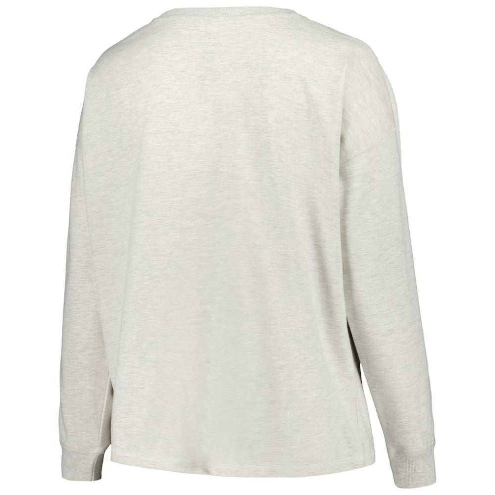 Houston Astros Profile Women's Plus Size French Terry Pullover Sweatshirt Oatmeal
