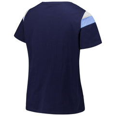 Tampa Bay Rays Profile Women's Plus Size Scoop Neck T-Shirt Navy