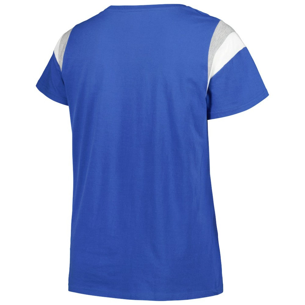 Los Angeles Dodgers Profile Women's Plus Size Scoop Neck T-Shirt Royal