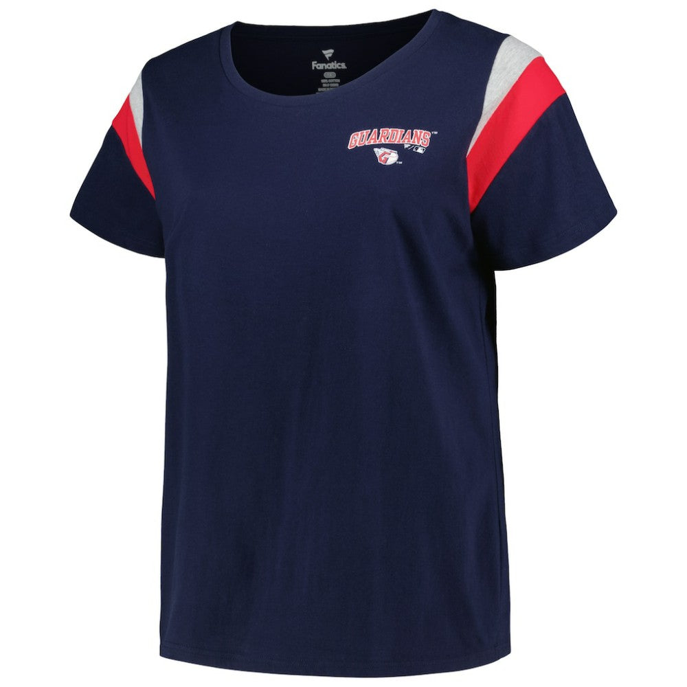 Cleveland Guardians Profile Women's Plus Size Scoop Neck T-Shirt Navy