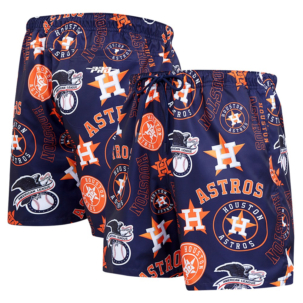 Houston Astros Pro Standard Toss Logo Woven Shorts Navy